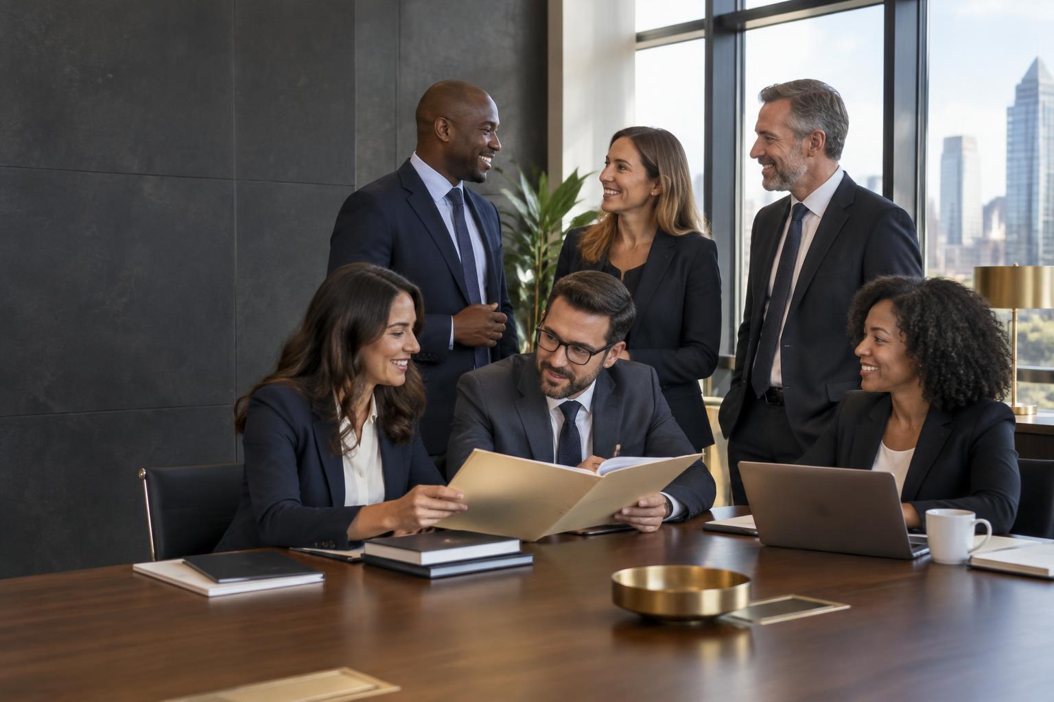Legal professionals collaborating as a connected professional community